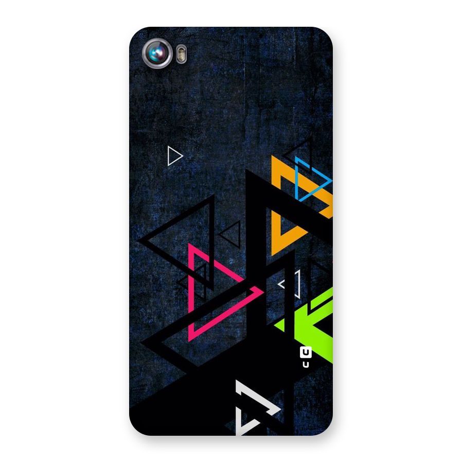 Coloured Triangles Back Case for Micromax Canvas Fire 4 A107