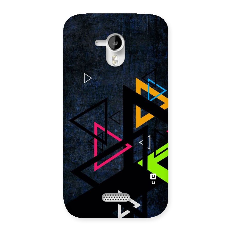 Coloured Triangles Back Case for Micromax Canvas HD A116