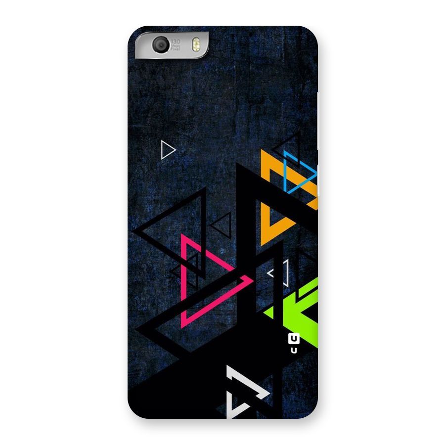 Coloured Triangles Back Case for Micromax Canvas Knight 2