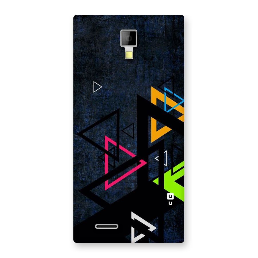 Coloured Triangles Back Case for Micromax Canvas Xpress A99