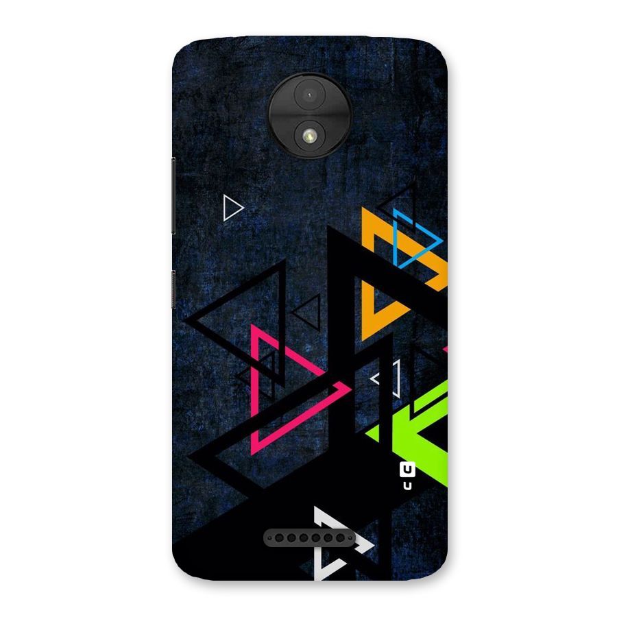 Coloured Triangles Back Case for Moto C