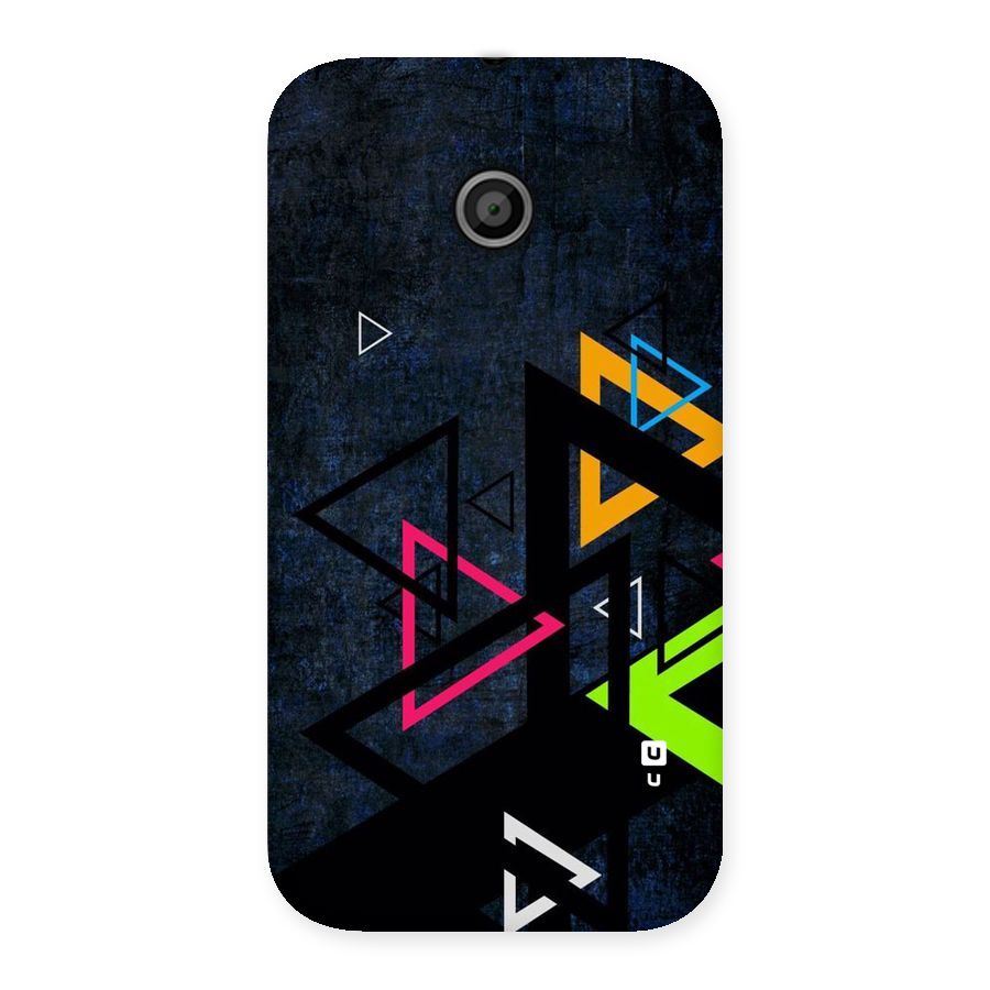 Coloured Triangles Back Case for Moto E