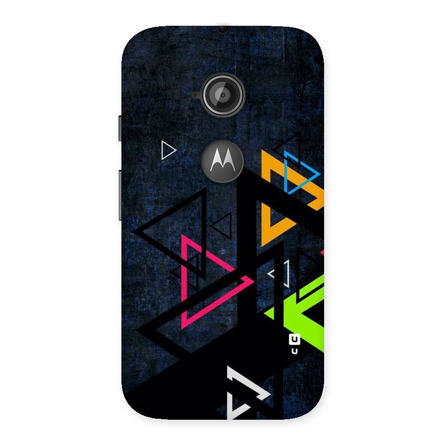 Coloured Triangles Back Case for Moto E 2nd Gen