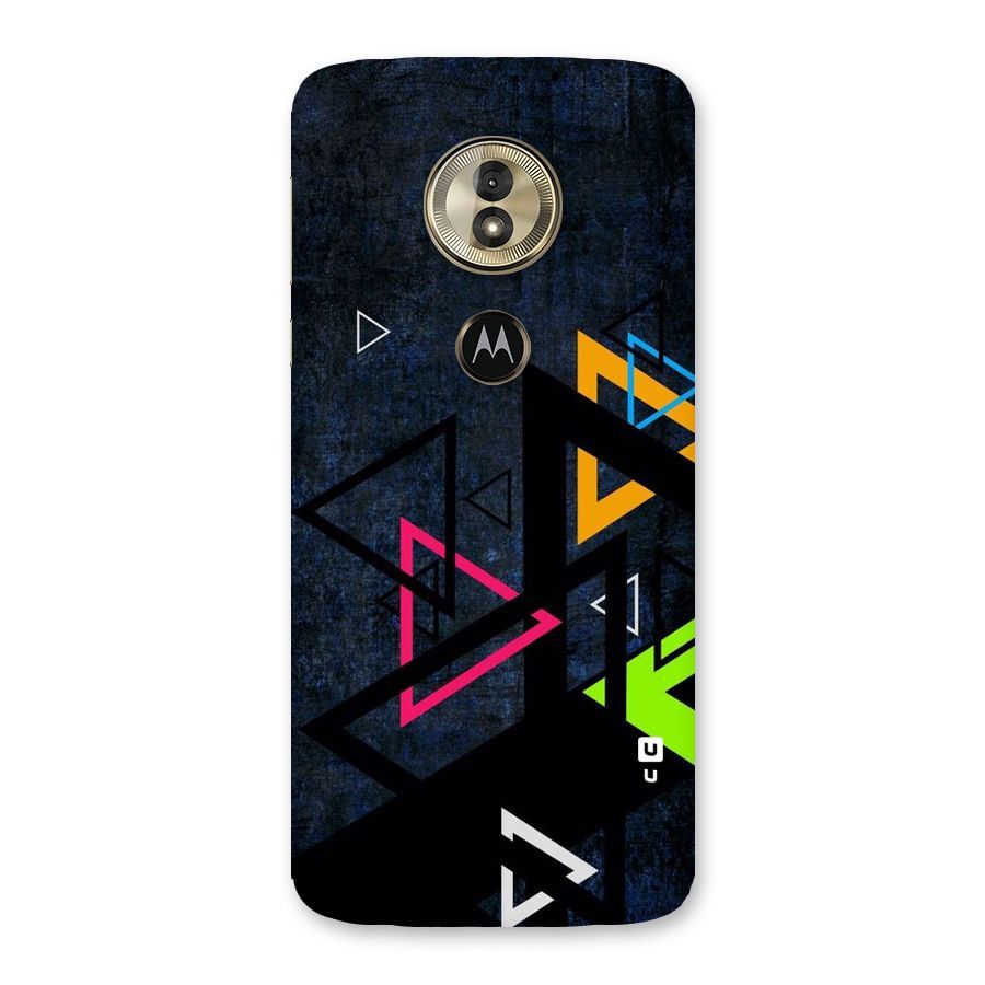 Coloured Triangles Back Case for Moto G6 Play