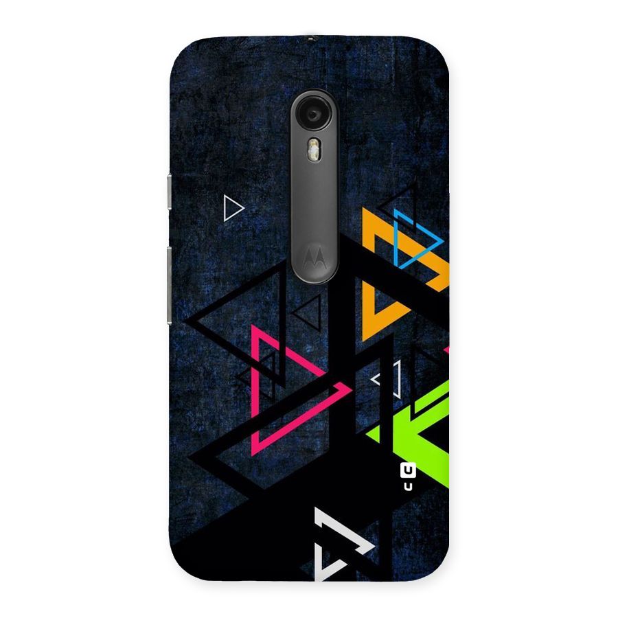 Coloured Triangles Back Case for Moto G Turbo
