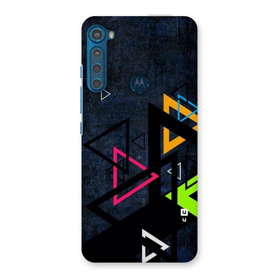 Coloured Triangles Back Case for Motorola One Fusion Plus