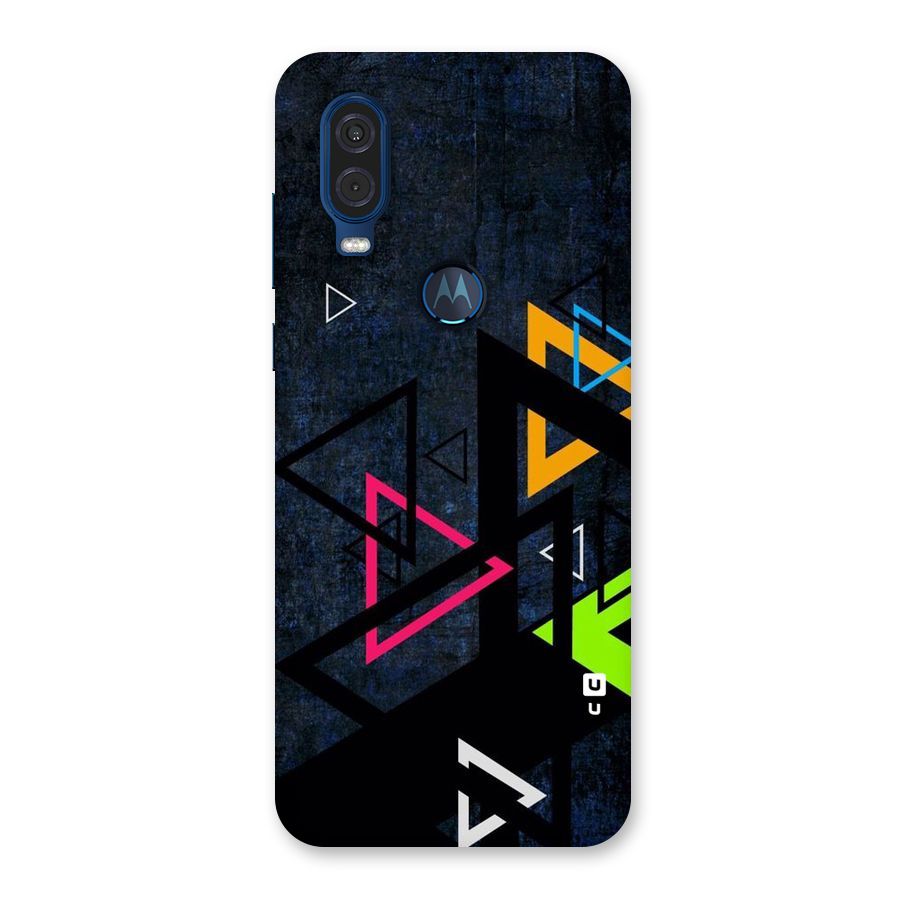 Coloured Triangles Back Case for Motorola One Vision