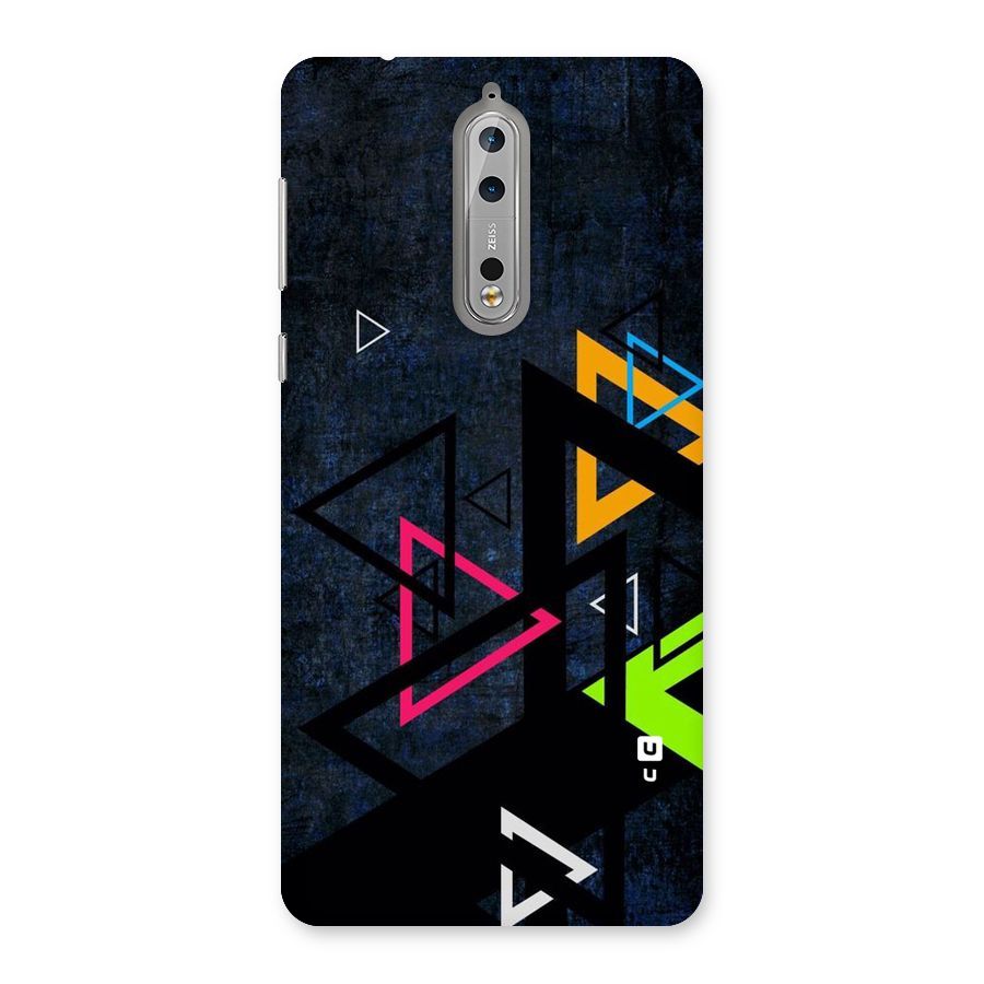 Coloured Triangles Back Case for Nokia 8
