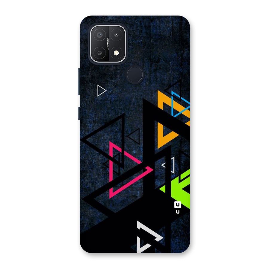 Coloured Triangles Back Case for Oppo A15