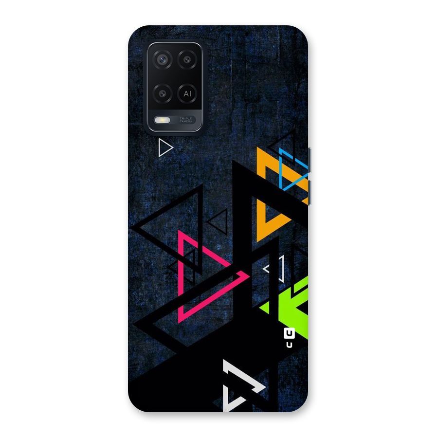 Coloured Triangles Back Case for Oppo A54