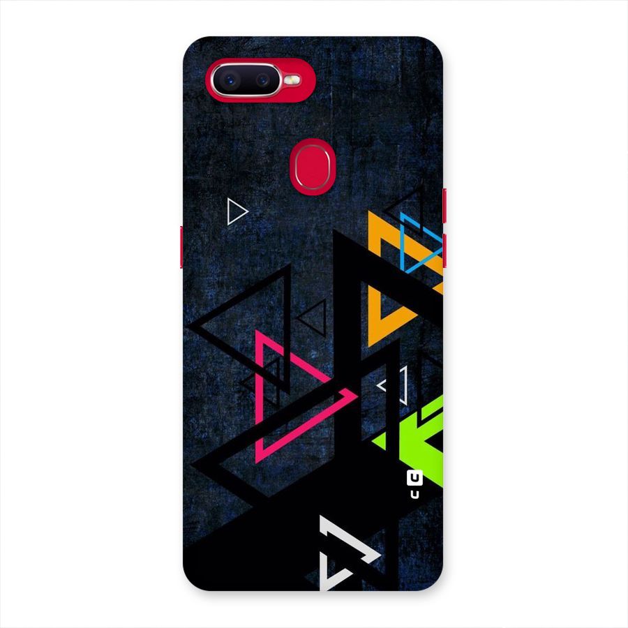 Coloured Triangles Back Case for Oppo F9 Pro