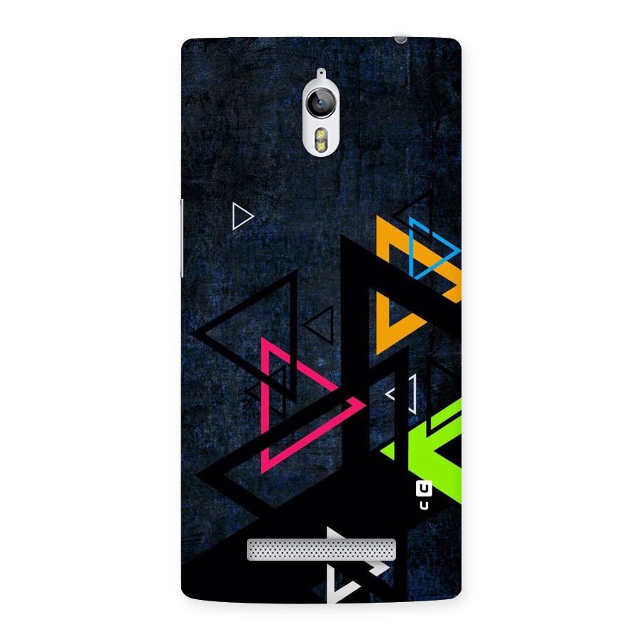 Coloured Triangles Back Case for Oppo Find 7