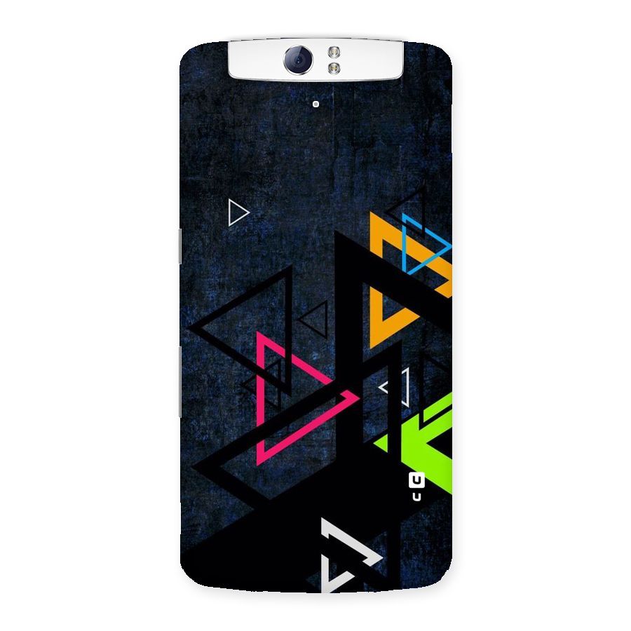 Coloured Triangles Back Case for Oppo N1