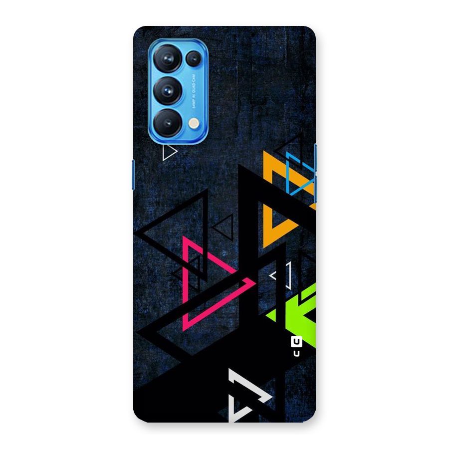 Coloured Triangles Back Case for Oppo Reno5 Pro 5G