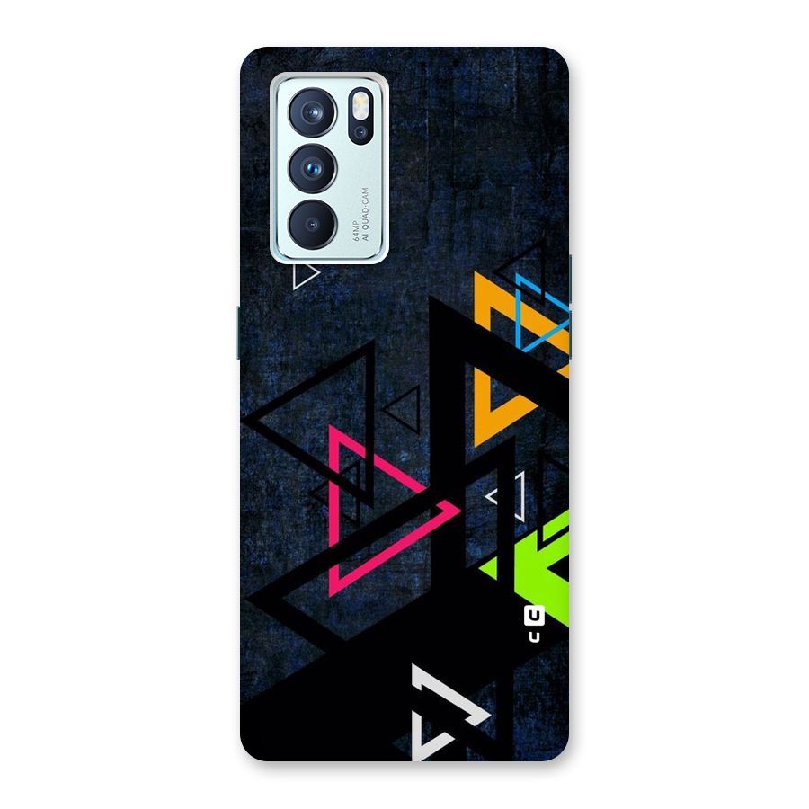 Coloured Triangles Back Case for Oppo Reno6 Pro 5G