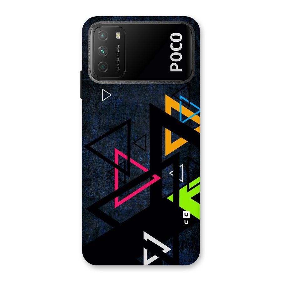 Coloured Triangles Back Case for Poco M3