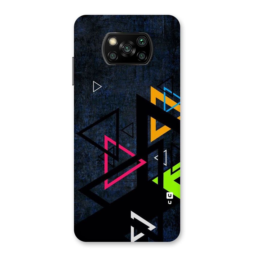Coloured Triangles Back Case for Poco X3