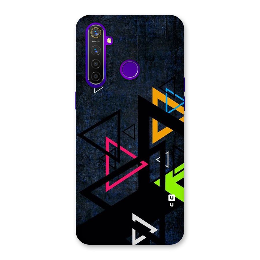 Coloured Triangles Back Case for Realme 5 Pro