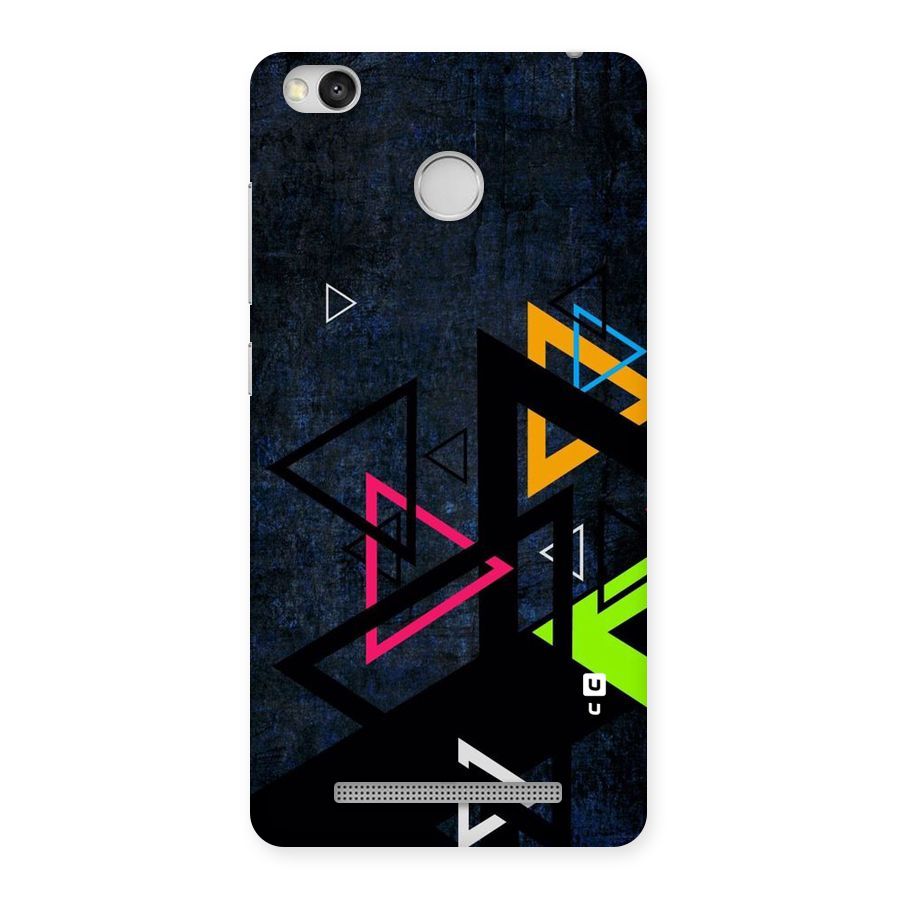 Coloured Triangles Back Case for Redmi 3S Prime