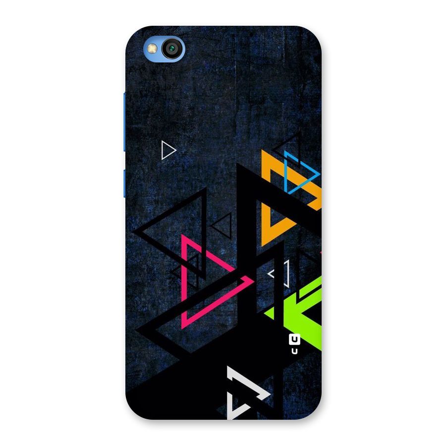 Coloured Triangles Back Case for Redmi Go