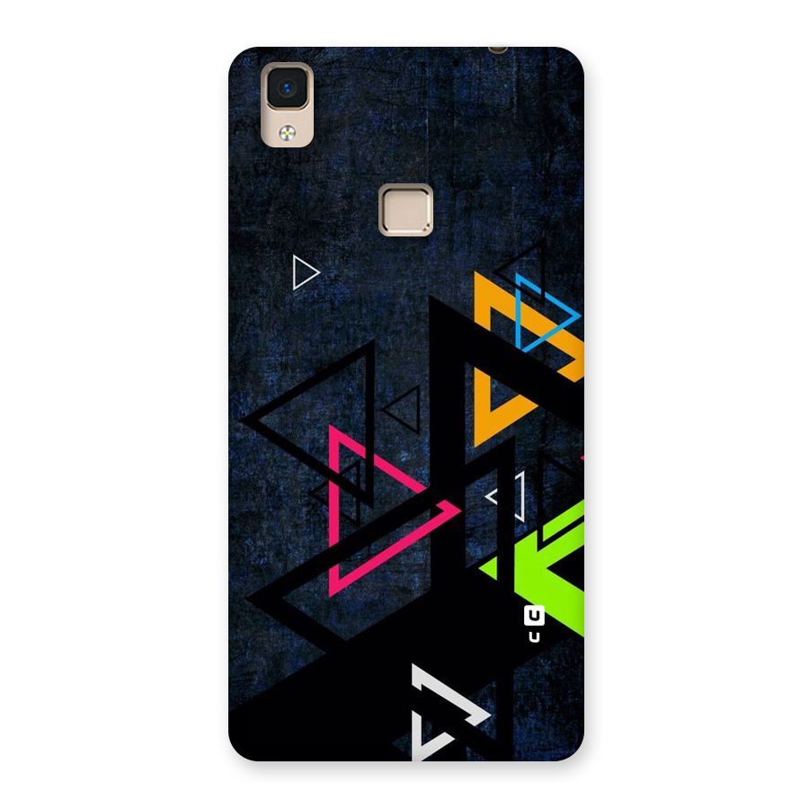 Coloured Triangles Back Case for V3 Max