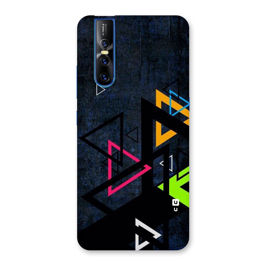 Coloured Triangles Back Case for Vivo V15 Pro