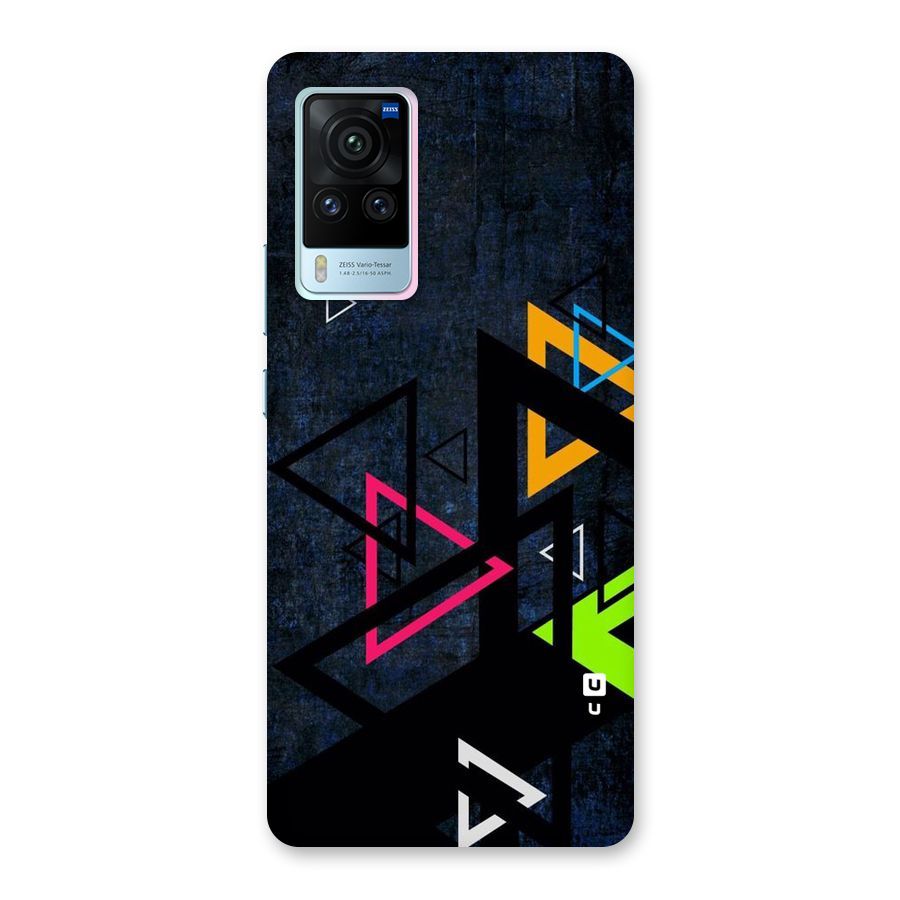 Coloured Triangles Back Case for Vivo X60 Pro