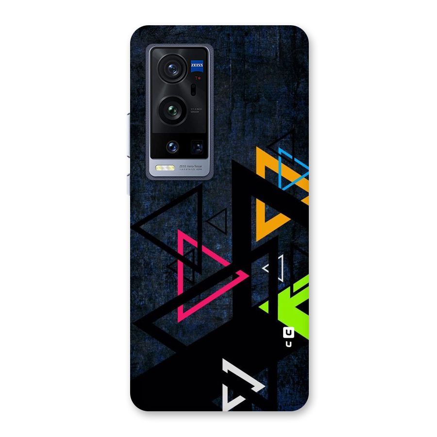 Coloured Triangles Back Case for Vivo X60 Pro Plus