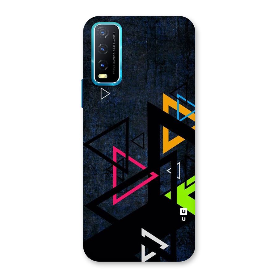 Coloured Triangles Back Case for Vivo Y20
