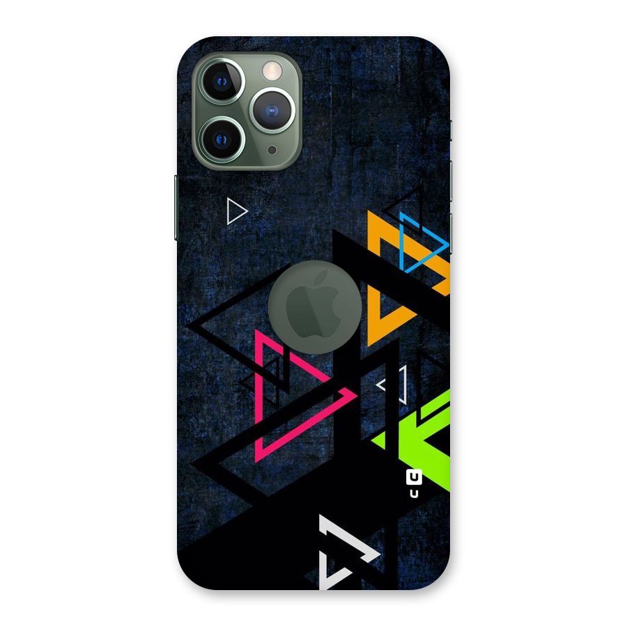 Coloured Triangles Back Case for iPhone 11 Pro Logo  Cut