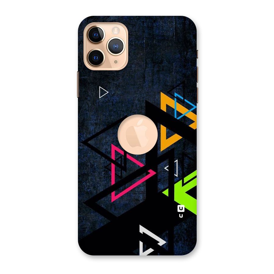 Coloured Triangles Back Case for iPhone 11 Pro Max Logo Cut