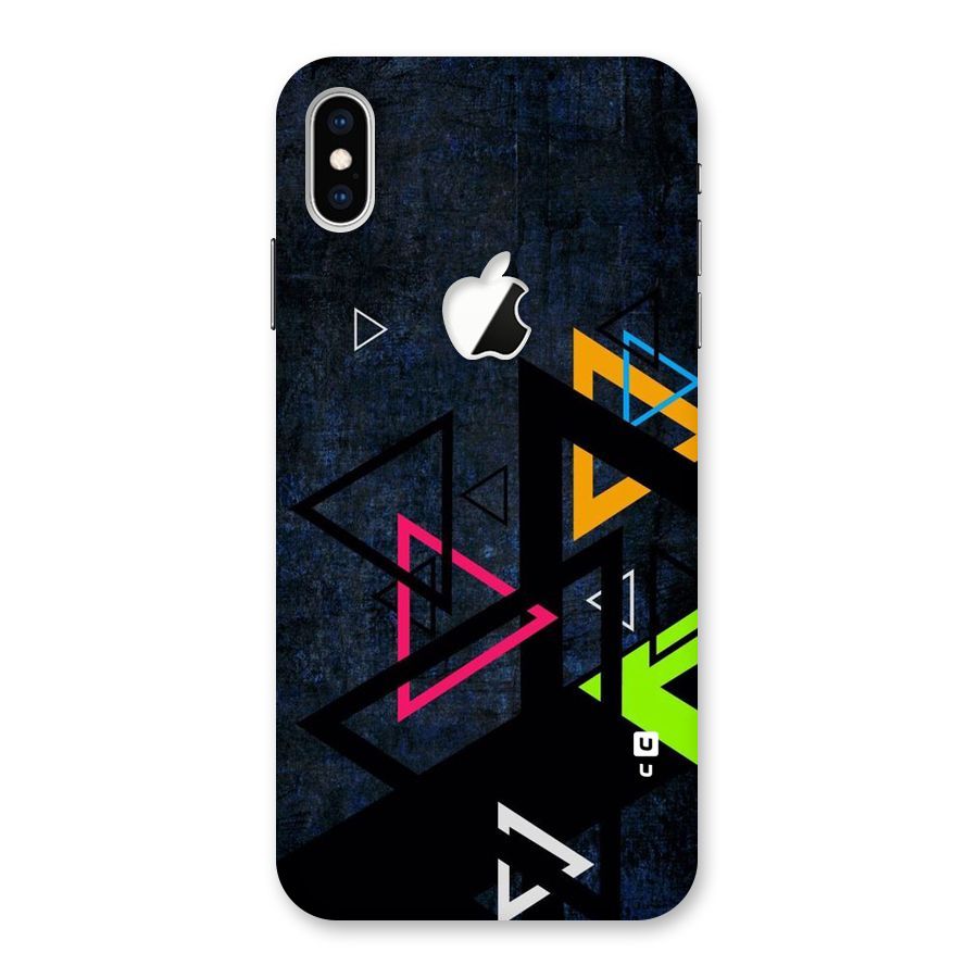 Coloured Triangles Back Case for iPhone XS Max Apple Cut