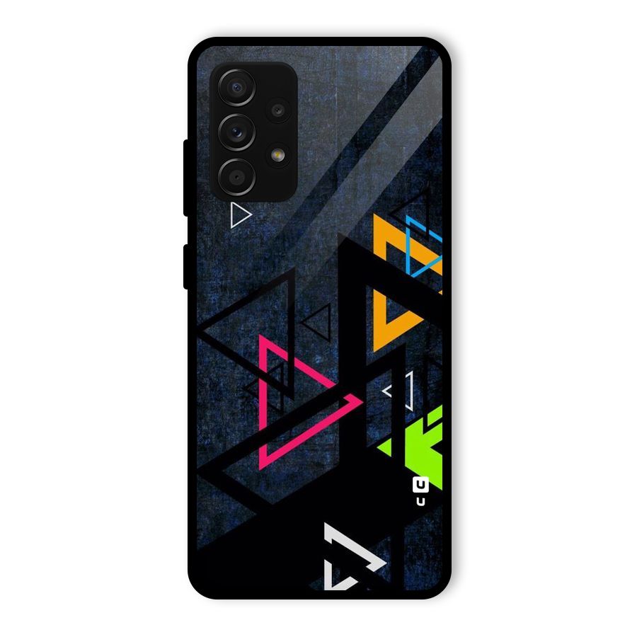 Coloured Triangles Glass Back Case for Galaxy A53 5G
