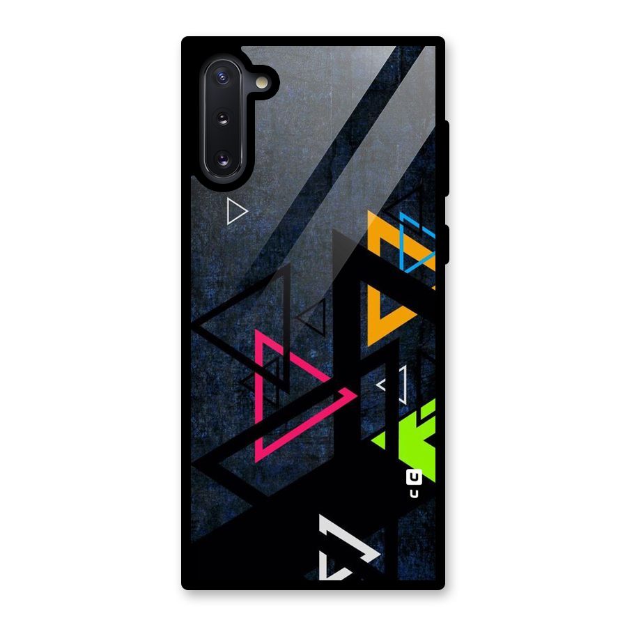 Coloured Triangles Glass Back Case for Galaxy Note 10