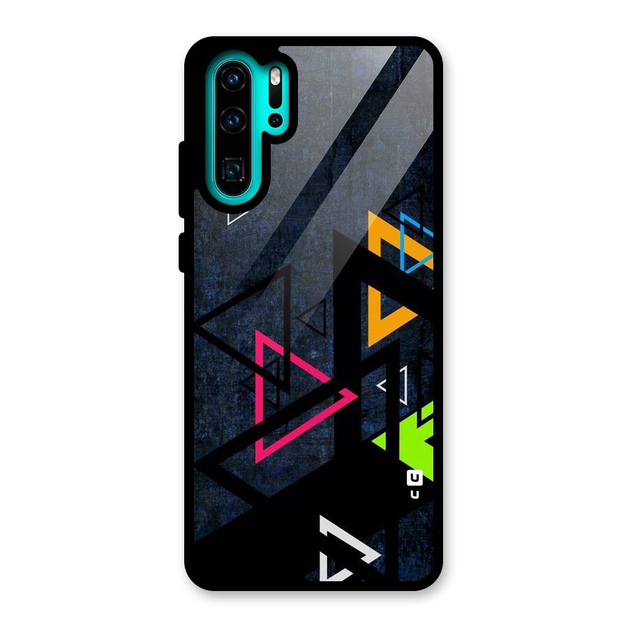Coloured Triangles Glass Back Case for Huawei P30 Pro