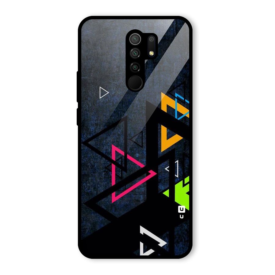 Coloured Triangles Glass Back Case for Poco M2