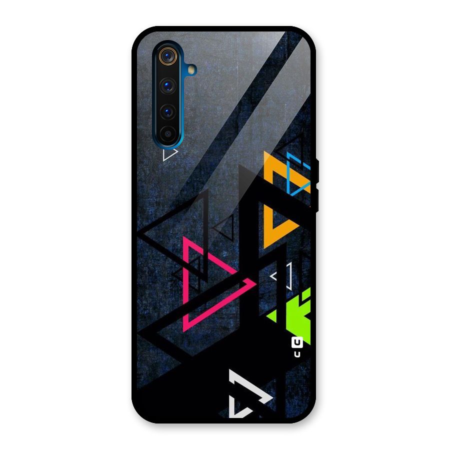 Coloured Triangles Glass Back Case for Realme 6 Pro