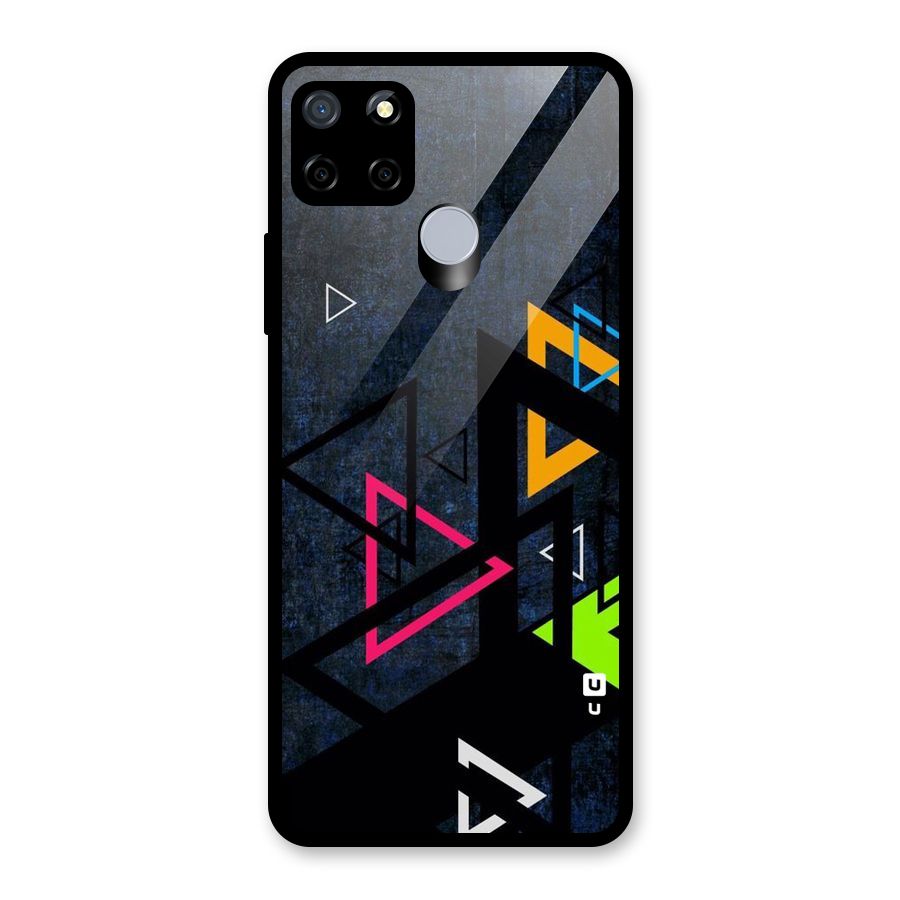 Coloured Triangles Glass Back Case for Realme C12