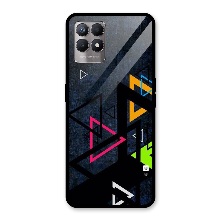 Coloured Triangles Glass Back Case for Realme Narzo 50