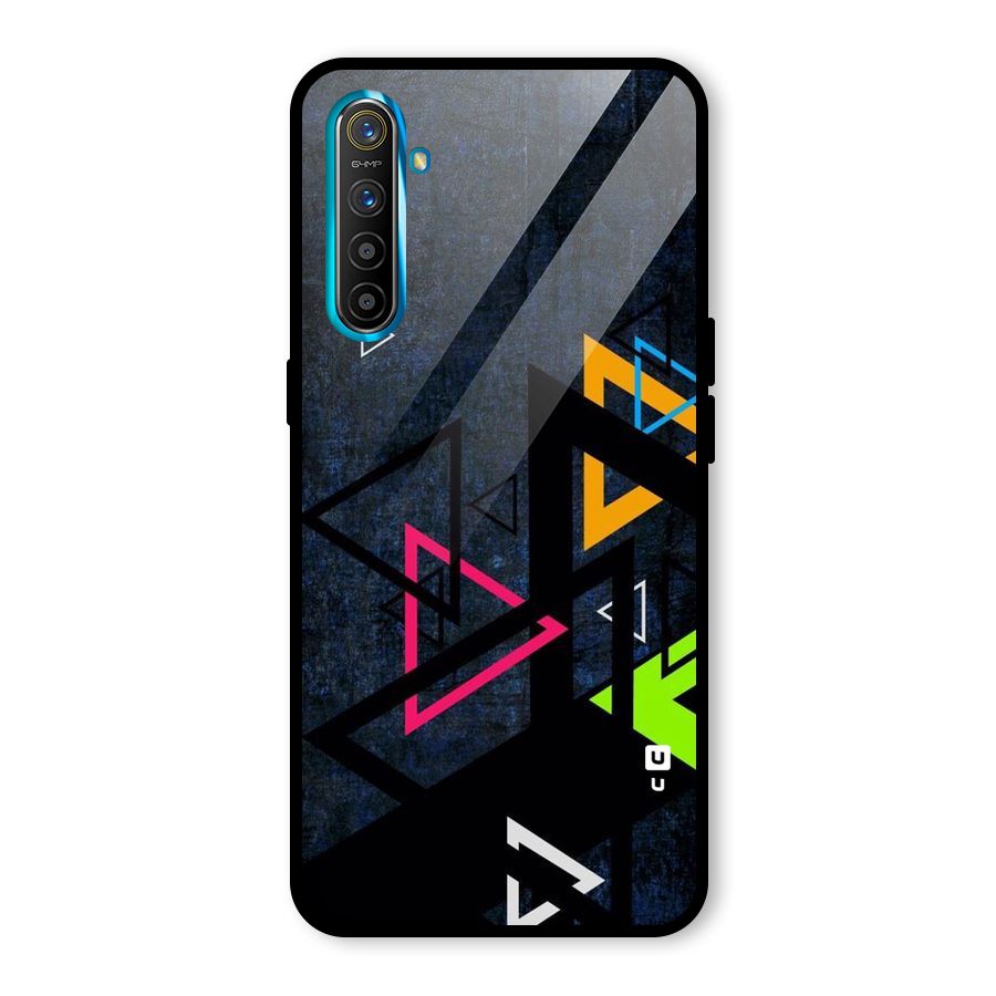 Coloured Triangles Glass Back Case for Realme X2