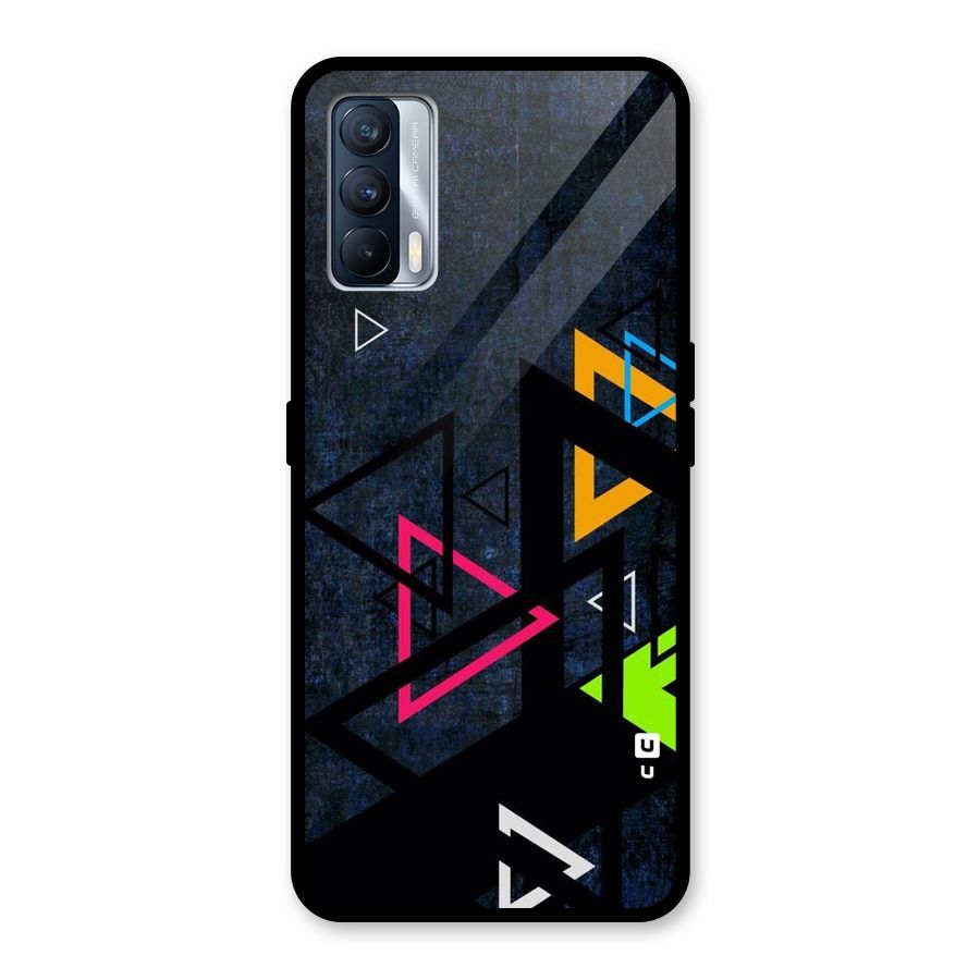 Coloured Triangles Glass Back Case for Realme X7