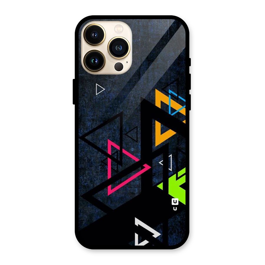 Coloured Triangles Glass Back Case for iPhone 13 Pro Max
