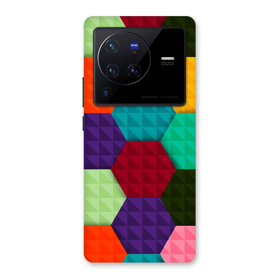 Colourful Abstract Back Case for Vivo X80 Pro
