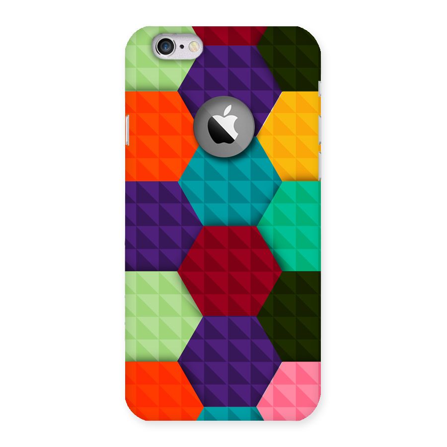 Colourful Abstract Back Case for iPhone 6 Logo Cut