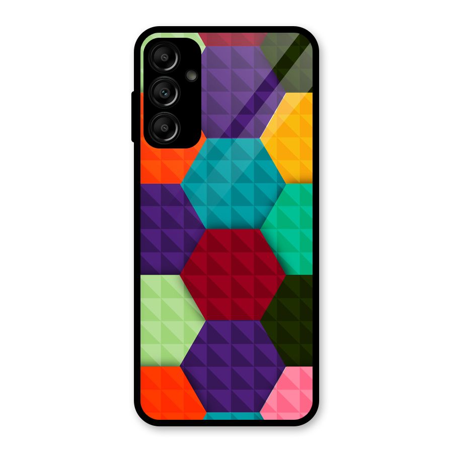 Colourful Abstract Glass Back Case for Galaxy A14 5G