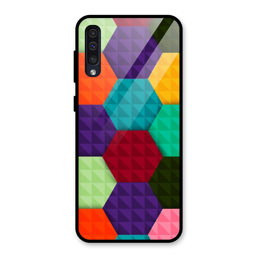 Colourful Abstract Glass Back Case for Galaxy A30s