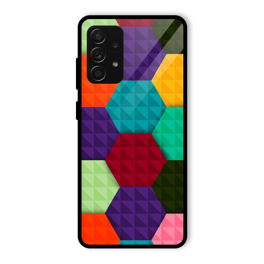 Colourful Abstract Glass Back Case for Galaxy A53 5G