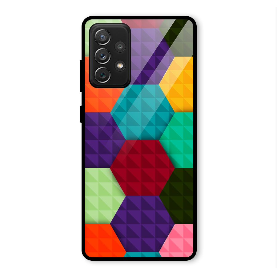 Colourful Abstract Glass Back Case for Galaxy A72