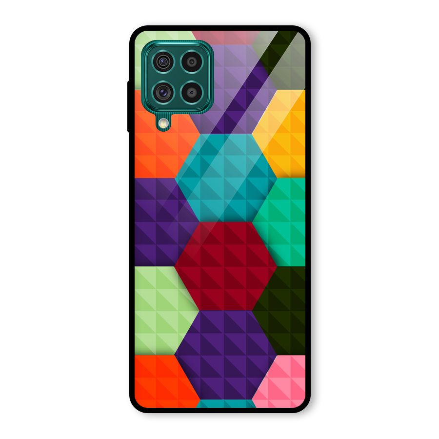 Colourful Abstract Glass Back Case for Galaxy F62