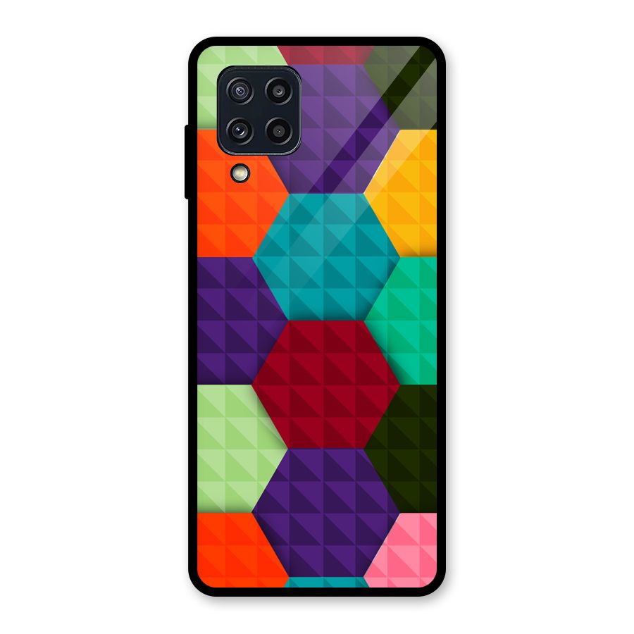 Colourful Abstract Glass Back Case for Galaxy M32